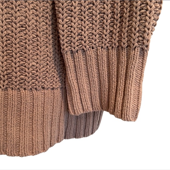 Aerie Textured Knit Sweater in Brown/Blush Long Sleeve Sz XL EUC Cozy Comfy Fall - Picture 4 of 6